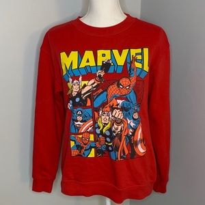 Red Marvel Avengers Sweatshirt Size Medium